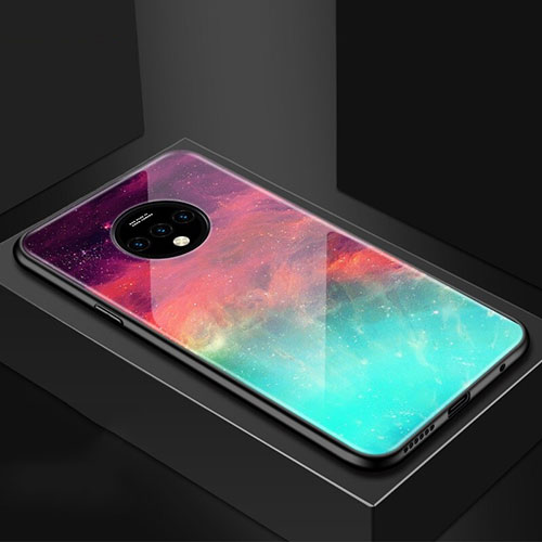 Silicone Frame Starry Sky Mirror Case Cover for OnePlus 7T Mixed