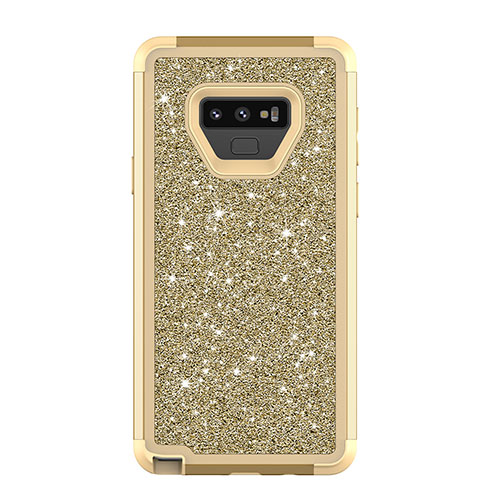 Silicone Matte Finish and Plastic Back Cover Case 360 Degrees Bling-Bling for Samsung Galaxy Note 9 Mixed
