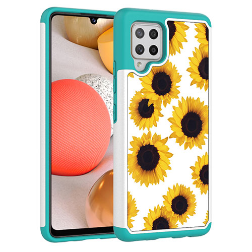 Silicone Matte Finish and Plastic Back Cover Case 360 Degrees JX1 for Samsung Galaxy A42 5G Yellow