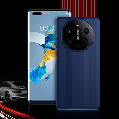 Silicone Matte Finish and Plastic Back Cover Case 360 Degrees R01 for Huawei Mate 40 Pro+ Plus Blue