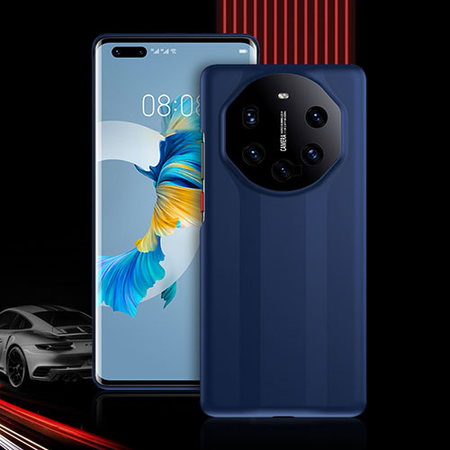 Silicone Matte Finish and Plastic Back Cover Case 360 Degrees R01 for Huawei Mate 40E Pro 4G Blue