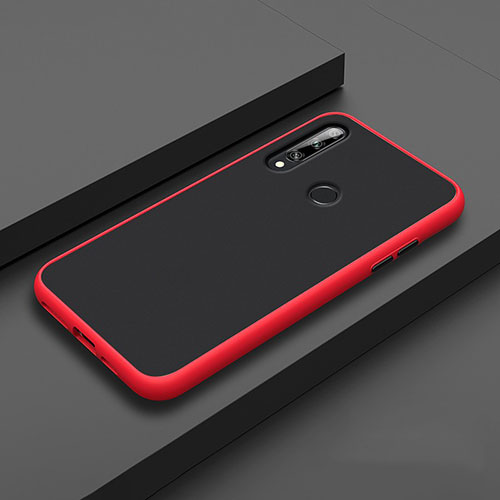 Silicone Matte Finish and Plastic Back Cover Case for Huawei Enjoy 10 Plus Red