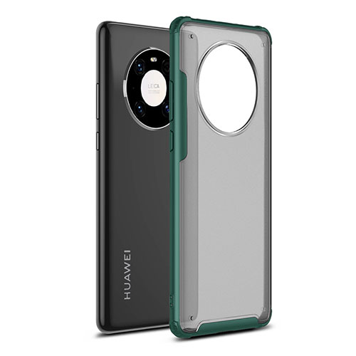 Silicone Matte Finish and Plastic Back Cover Case for Huawei Mate 40 Green