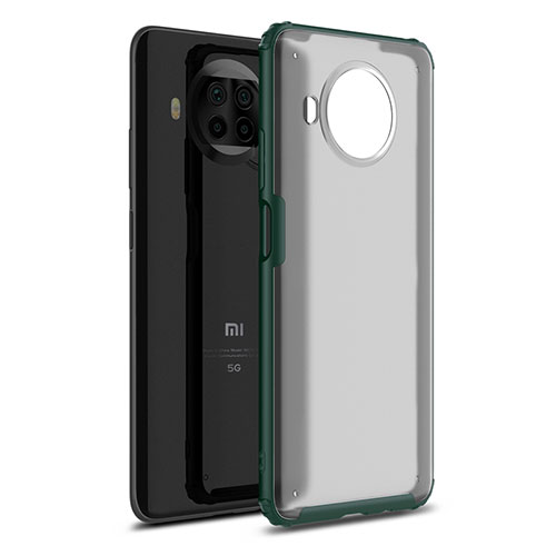 Silicone Matte Finish and Plastic Back Cover Case for Xiaomi Mi 10i 5G Green