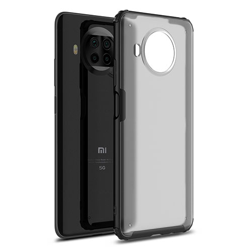 Silicone Matte Finish and Plastic Back Cover Case for Xiaomi Mi 10T Lite 5G Black