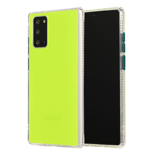 Silicone Matte Finish and Plastic Back Cover Case N02 for Samsung Galaxy Note 20 5G Matcha Green