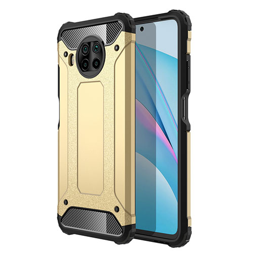 Silicone Matte Finish and Plastic Back Cover Case R01 for Xiaomi Mi 10T Lite 5G Gold