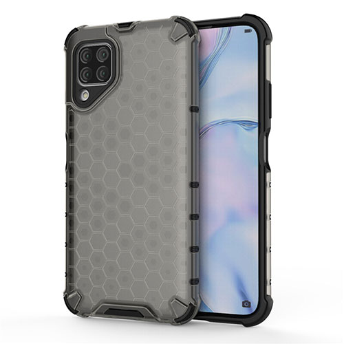 Silicone Matte Finish and Plastic Back Cover Case R02 for Huawei Nova 6 SE Gray
