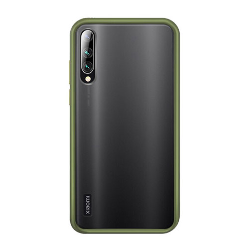 Silicone Matte Finish and Plastic Back Cover Case R02 for Xiaomi Mi A3 Green
