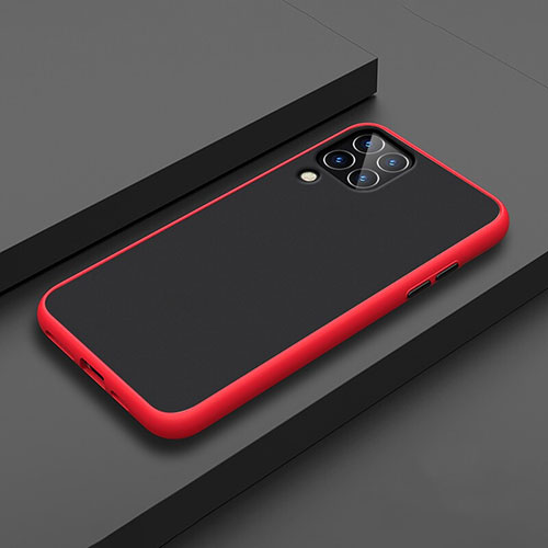 Silicone Matte Finish and Plastic Back Cover Case U01 for Huawei P40 Lite Red