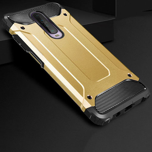 Silicone Matte Finish and Plastic Back Cover Case U01 for Xiaomi Redmi K30 5G Gold