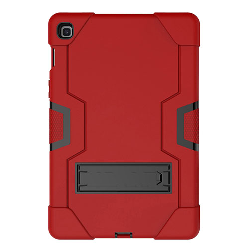 Silicone Matte Finish and Plastic Back Cover Case with Stand A03 for Samsung Galaxy Tab S5e 4G 10.5 SM-T725 Red
