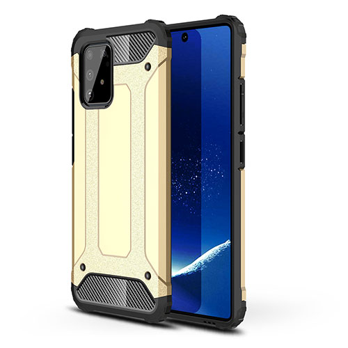 Silicone Matte Finish and Plastic Back Cover Case WL1 for Samsung Galaxy S10 Lite Gold