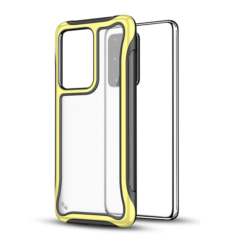 Silicone Matte Finish and Plastic Back Cover Case YF1 for Samsung Galaxy S20 Plus 5G Yellow