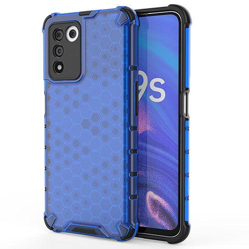 Silicone Transparent Frame Case Cover 360 Degrees AM1 for Oppo K9S 5G Blue