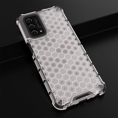 Silicone Transparent Frame Case Cover 360 Degrees AM2 for OnePlus Nord N200 5G White