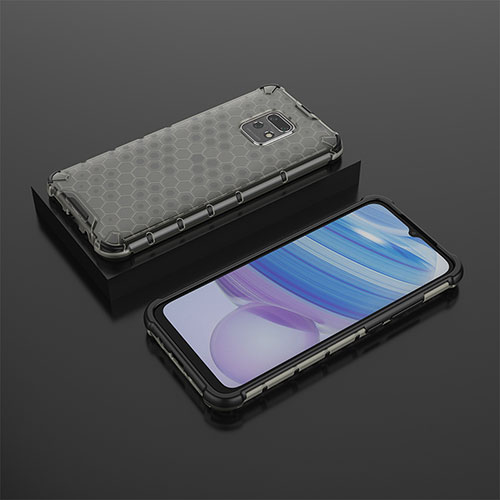 Silicone Transparent Frame Case Cover 360 Degrees AM2 for Xiaomi Redmi 10X 5G Black