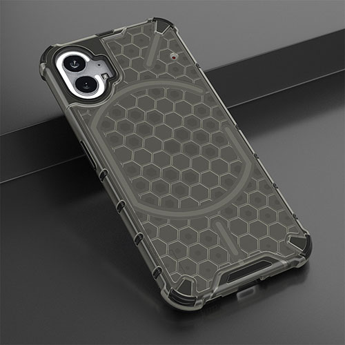 Silicone Transparent Frame Case Cover 360 Degrees M01 for Nothing Phone 1 Gray