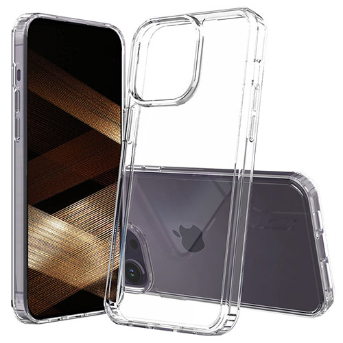 Silicone Transparent Frame Case Cover 360 Degrees ZJ2 for Apple iPhone 13 Pro Clear