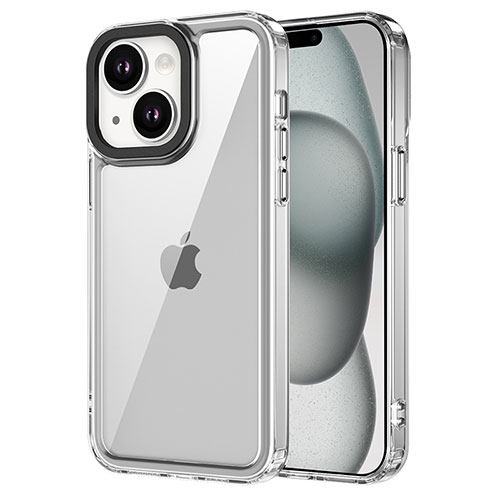 Silicone Transparent Frame Case Cover AC2 for Apple iPhone 13 Clear