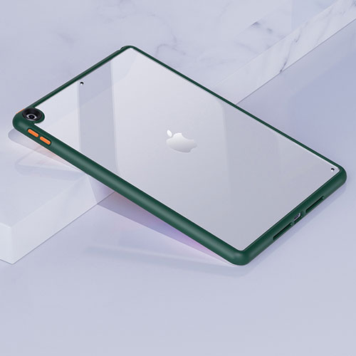 Silicone Transparent Frame Case Cover for Apple iPad 10.2 (2020) Green