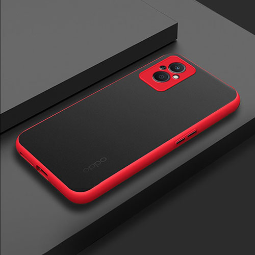 Silicone Transparent Frame Case Cover for Oppo Reno8 Z 5G Red