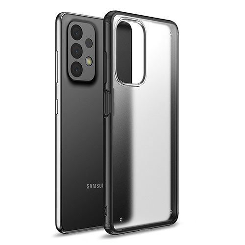 Silicone Transparent Frame Case Cover for Samsung Galaxy A23 5G Black