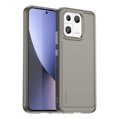 Silicone Transparent Frame Case Cover J04S for Xiaomi Mi 13 5G Gray