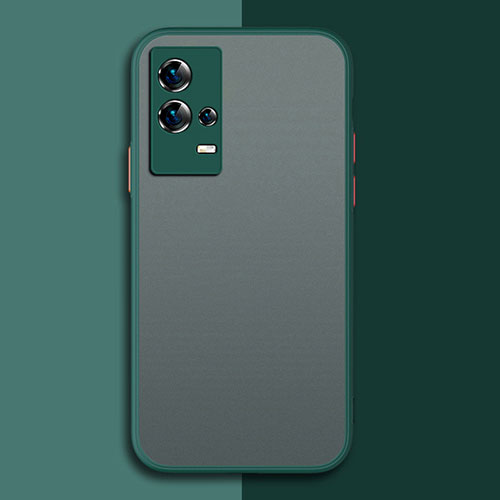 Silicone Transparent Frame Case Cover M01 for Vivo iQOO 8 Pro 5G Green