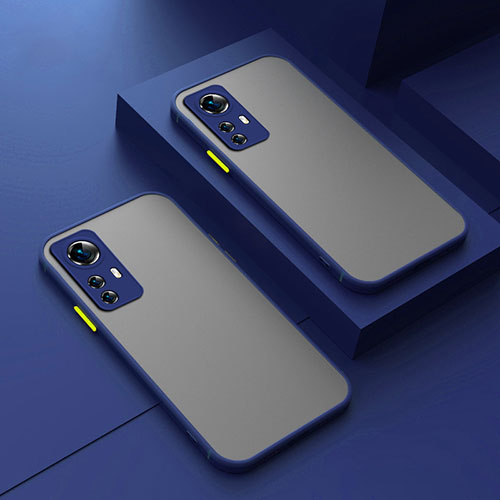 Silicone Transparent Frame Case Cover M01 for Xiaomi Mi 12S 5G Blue