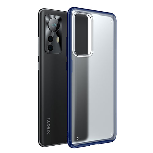 Silicone Transparent Frame Case Cover M05 for Xiaomi Mi 12 5G Blue
