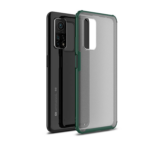 Silicone Transparent Frame Case Cover WL1 for Xiaomi Mi 10T 5G Green
