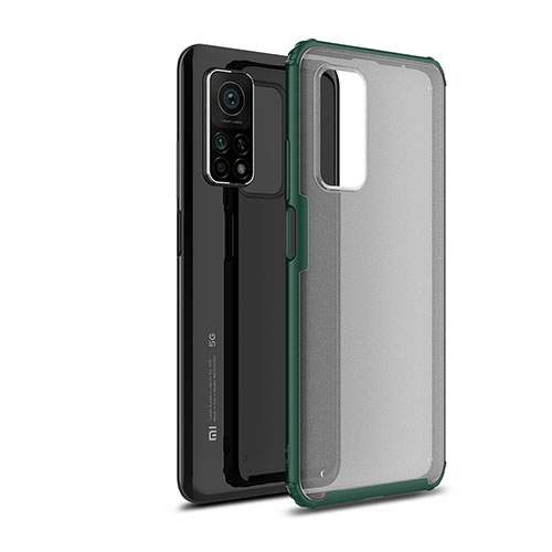 Silicone Transparent Frame Case Cover WL1 for Xiaomi Mi 10T Pro 5G Green