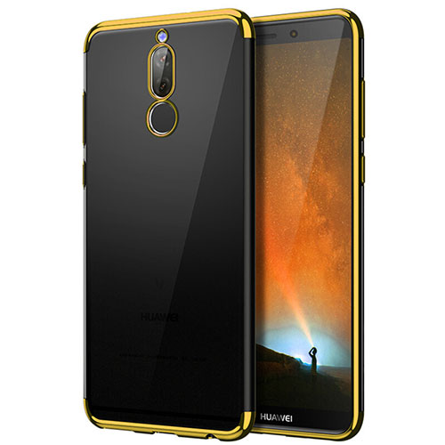 Silicone Transparent Matte Finish Frame Case for Huawei Mate 10 Lite Gold