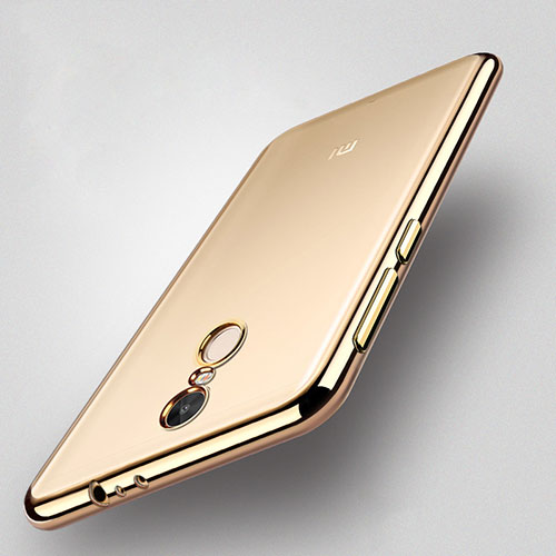 Silicone Transparent Matte Finish Frame Case for Xiaomi Redmi Note 4X High Edition Gold