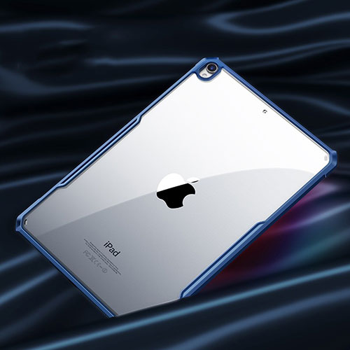 Silicone Transparent Mirror Frame Case Cover for Apple iPad Air 10.9 (2020) Blue