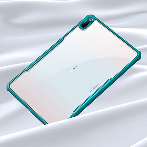 Silicone Transparent Mirror Frame Case Cover for Huawei MatePad 10.4 Cyan