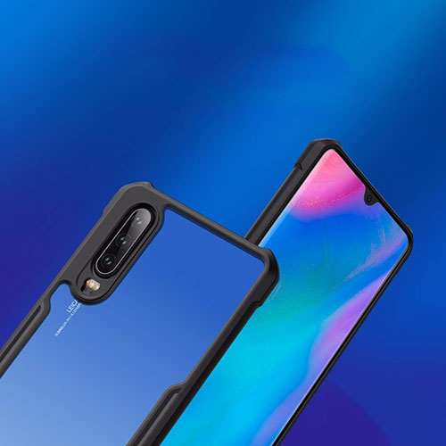 Silicone Transparent Mirror Frame Case Cover for Huawei P30 Black