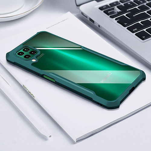 Silicone Transparent Mirror Frame Case Cover H01 for Huawei P40 Lite Green