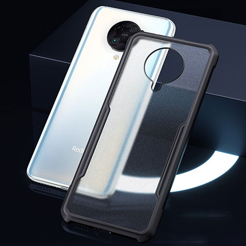 Silicone Transparent Mirror Frame Case Cover H01 for Xiaomi Redmi K30 Pro Zoom Black