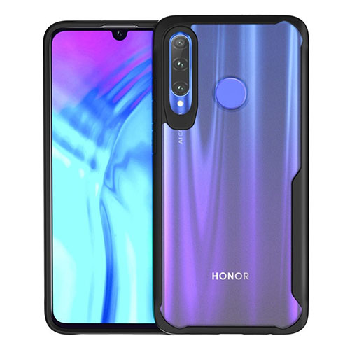 Silicone Transparent Mirror Frame Case Cover H02 for Huawei Honor 20i Black