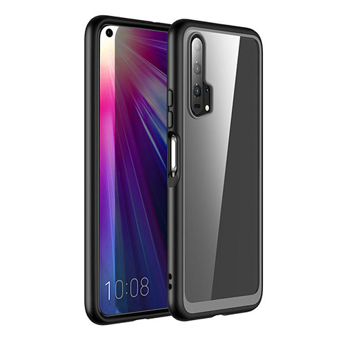 Silicone Transparent Mirror Frame Case Cover K01 for Huawei Honor 20 Pro Black