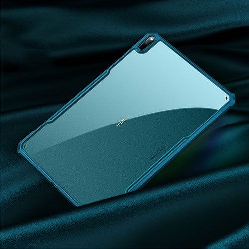 Silicone Transparent Mirror Frame Case Cover M01 for Huawei MatePad Pro 5G 10.8 Cyan