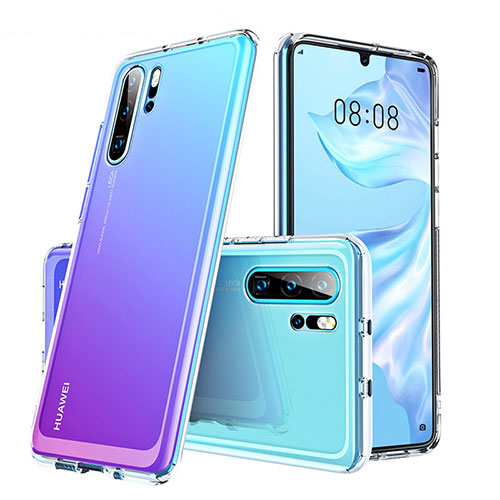 Silicone Transparent Mirror Frame Case Cover M02 for Huawei P30 Pro Clear