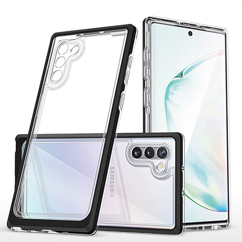 Silicone Transparent Mirror Frame Case Cover MQ1 for Samsung Galaxy Note 10 5G Black