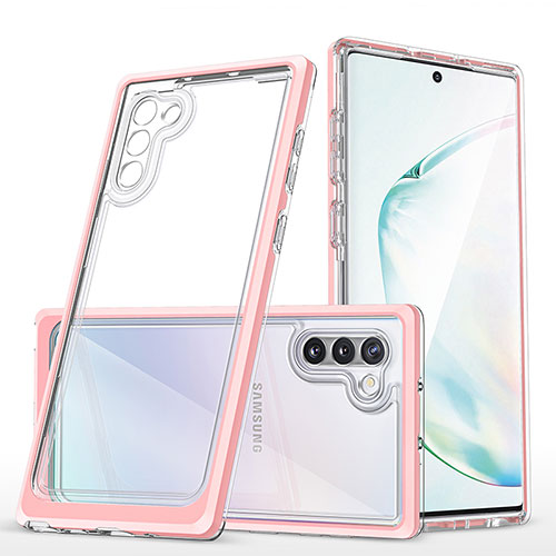 Silicone Transparent Mirror Frame Case Cover MQ1 for Samsung Galaxy Note 10 5G Rose Gold