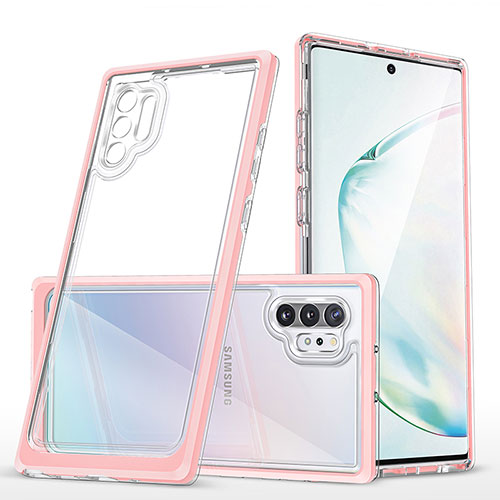 Silicone Transparent Mirror Frame Case Cover MQ1 for Samsung Galaxy Note 10 Plus 5G Rose Gold