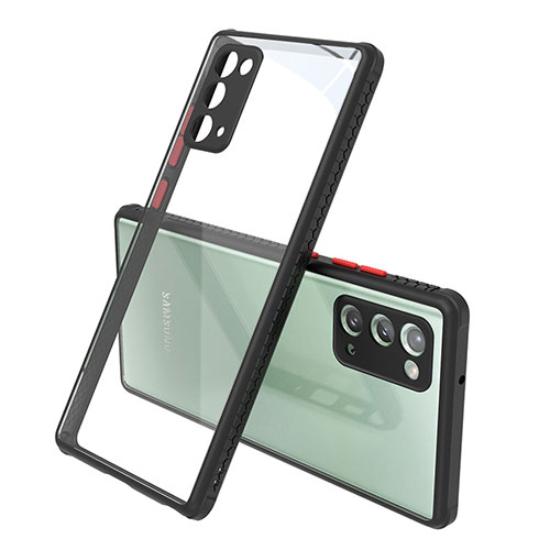 Silicone Transparent Mirror Frame Case Cover N02 for Samsung Galaxy Note 20 5G Black