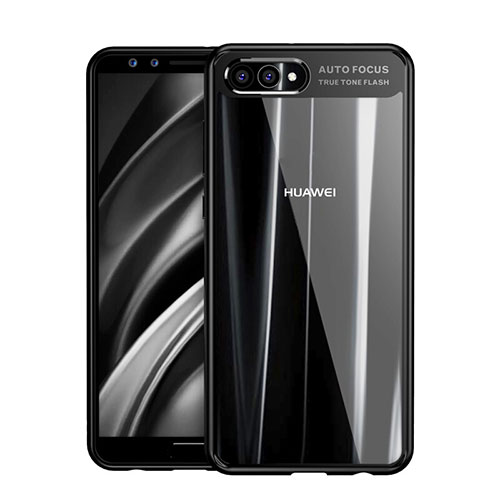 Silicone Transparent Mirror Frame Case F01 for Huawei Nova 2S Black