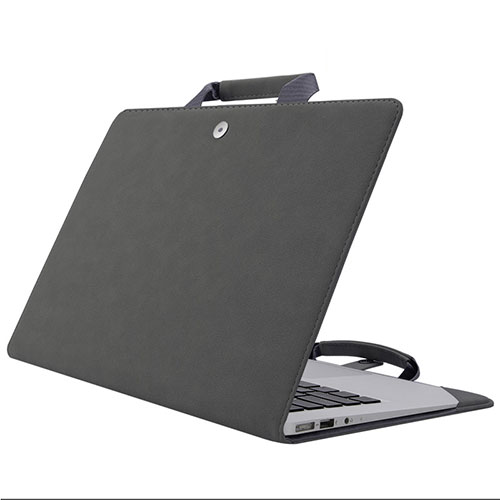 Sleeve Velvet Bag Case Pocket for Huawei Matebook D14 (2020) Dark Gray